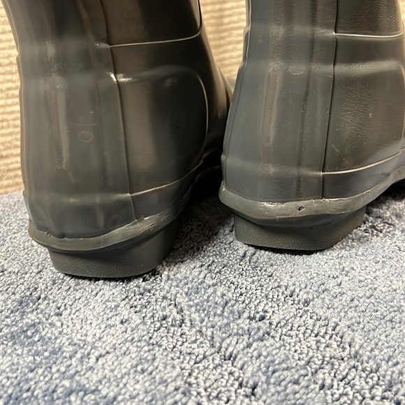 Hunter long original gloss W23616 Grey rain boots size 7 - Picture 9 of 11
